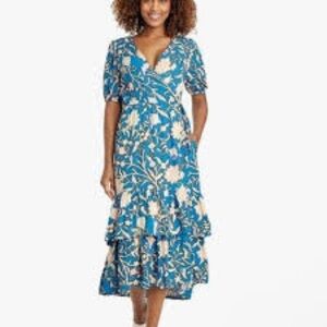 Knox Rose wrap midi dress